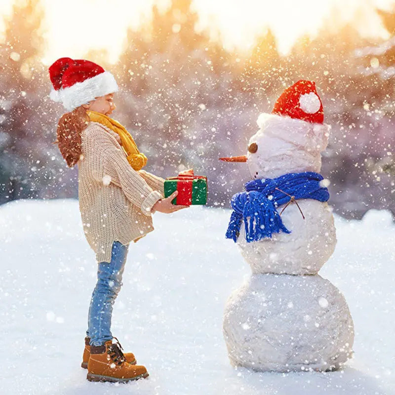 Christmas Santa Hat – Long Plush Holiday Hat for Adults & Kids