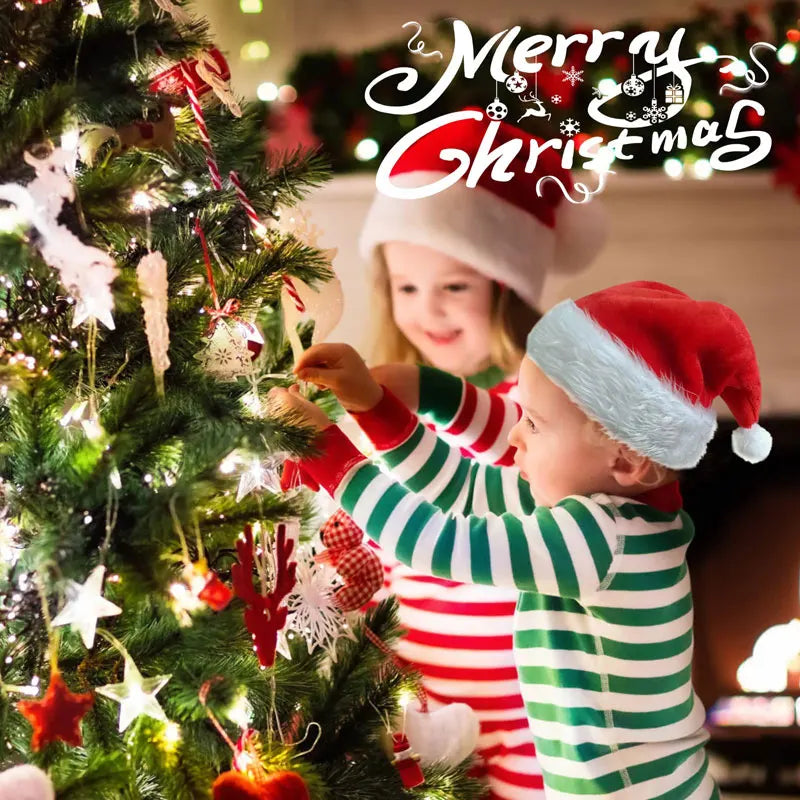Christmas Santa Hat – Long Plush Holiday Hat for Adults & Kids