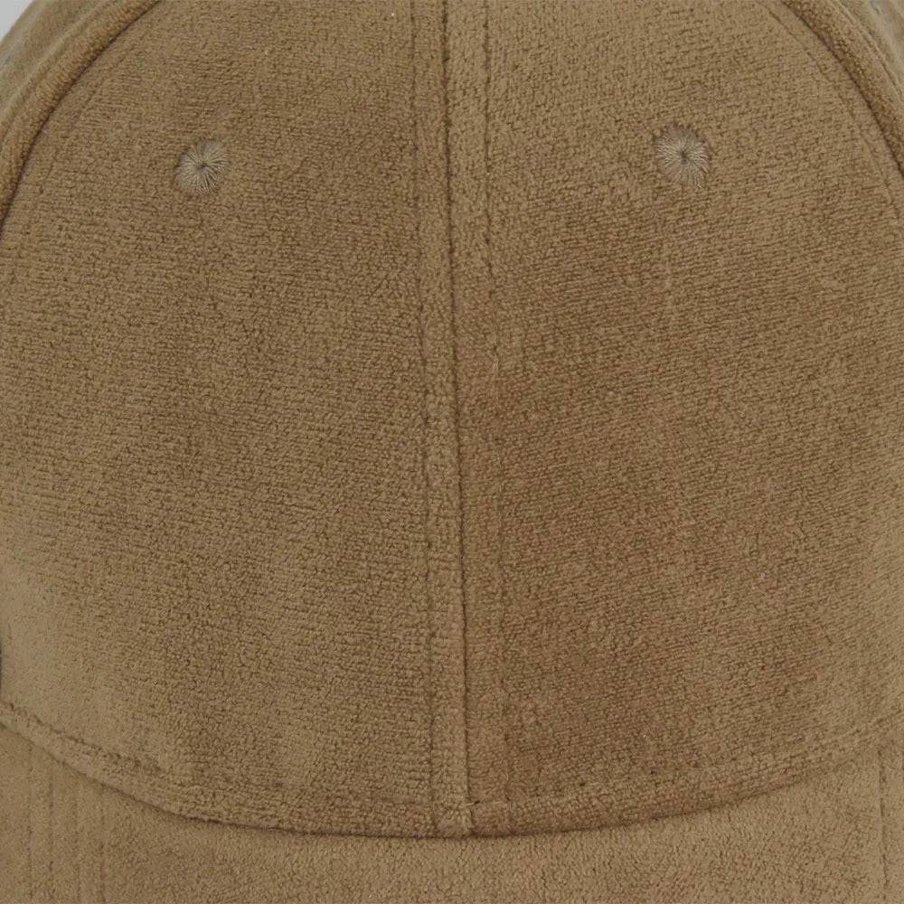 Retro Faux Suede Baseball Cap for Men and Women Hip Hop Cap with Adjustable Strap