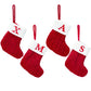 Christmas Socks Knitting Snowflake Letter Stocking Christmas Decoration For Home Xmas Tree Ornament Gift