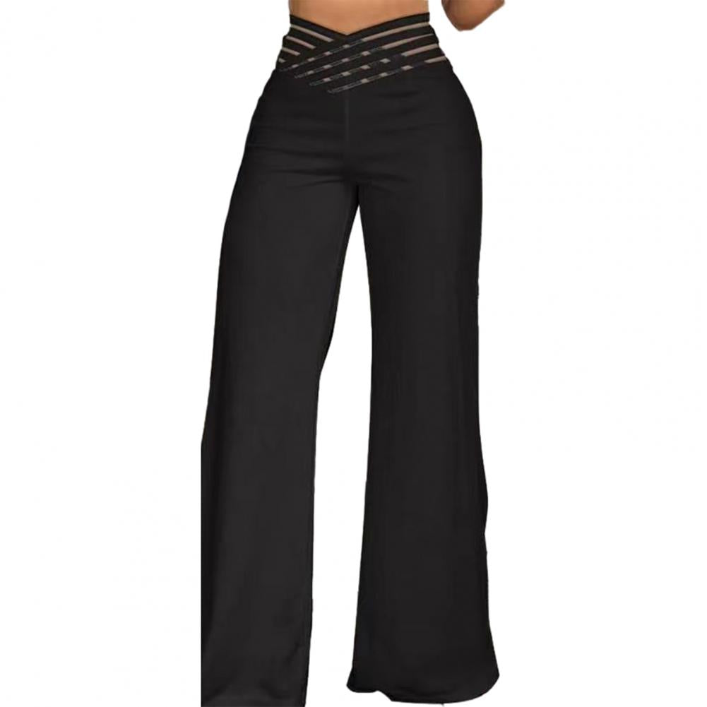 Summer wide leg trousers with high waist