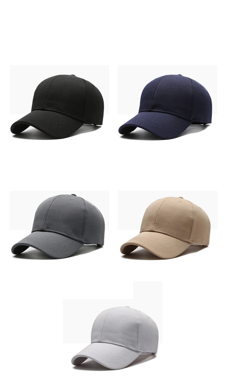 Simple Unisex Casual Baseball Cap Minimalist - Big Head Circumference