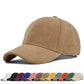 Retro Faux Suede Baseball Cap for Men and Women Hip Hop Cap with Adjustable Strap