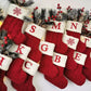 Christmas Socks Knitting Snowflake Letter Stocking Christmas Decoration For Home Xmas Tree Ornament Gift