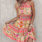 Sexy Backless Printed Mini Dress for Women – Summer Party Style