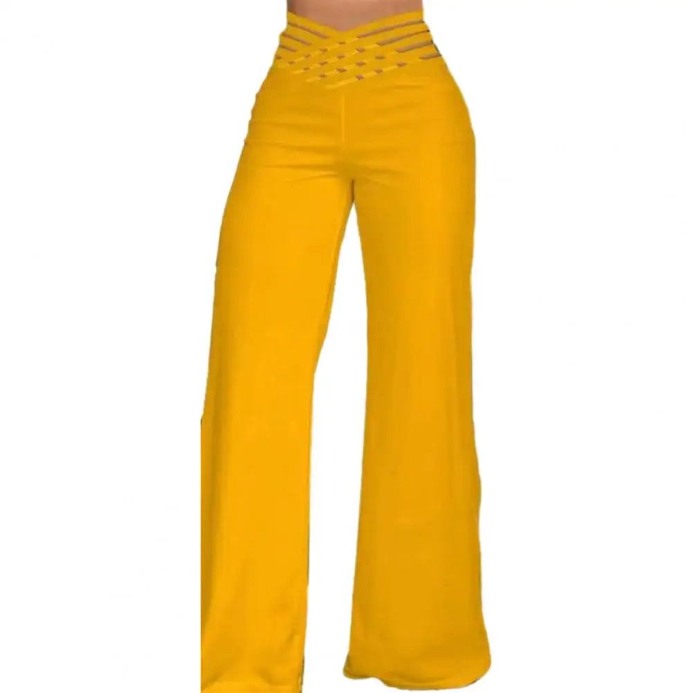 Summer wide leg trousers with high waist