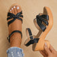 Women Platform Sandalias Cross Band Chunky Heeled Sandles