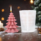 Christmas Tree Carving Pattern Cylindrical Candle 3D Silicone Mold Reindeer Snowflake Cylindrical Elk Candle Mold