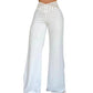 Summer wide leg trousers with high waist