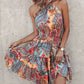 Sexy Backless Printed Mini Dress for Women – Summer Party Style
