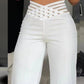 Summer wide leg trousers with high waist