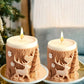 Christmas Tree Carving Pattern Cylindrical Candle 3D Silicone Mold Reindeer Snowflake Cylindrical Elk Candle Mold