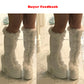 New Women's Fashion Thick Bottom Fur High-heeled Boots