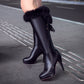 Sexy fashion knight Faux faux Leather boots, high quality.