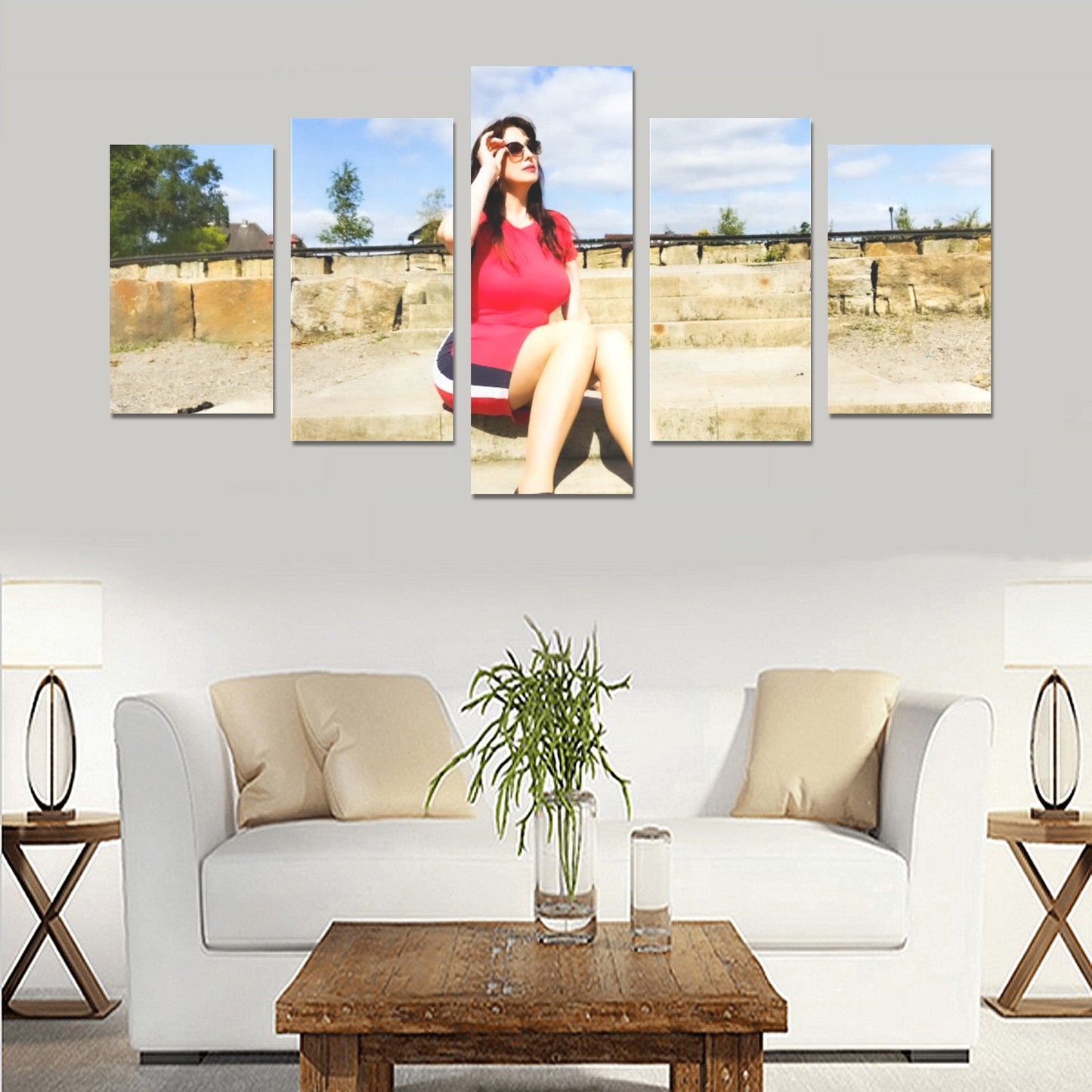 Canvas Wall Art Prints (No Frame) 5-Pieces/Set C